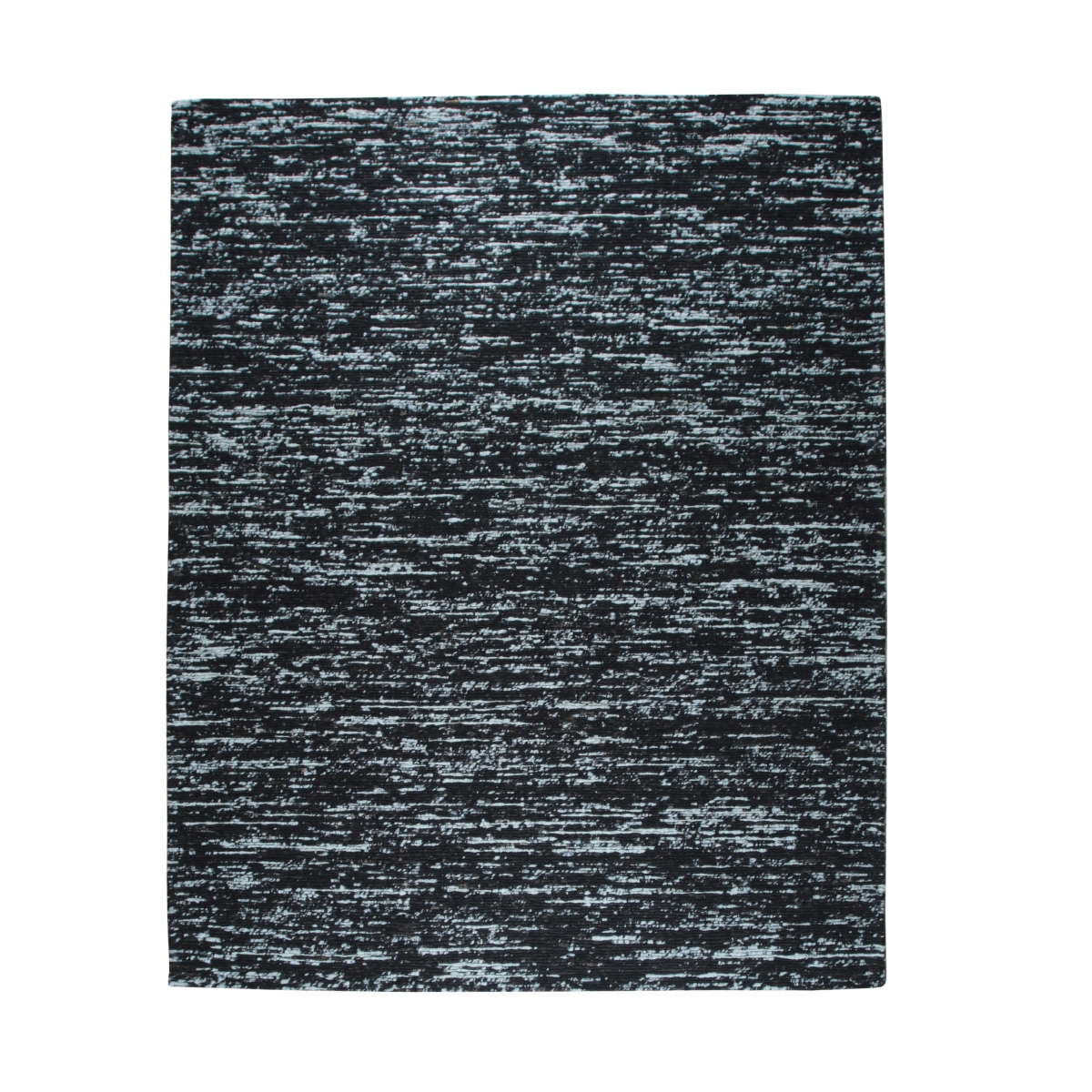 FM64BK8X10 8 x 10 ft. Black Hand-Knotted Wool Natural Modern Flat Rectangle Area Rug