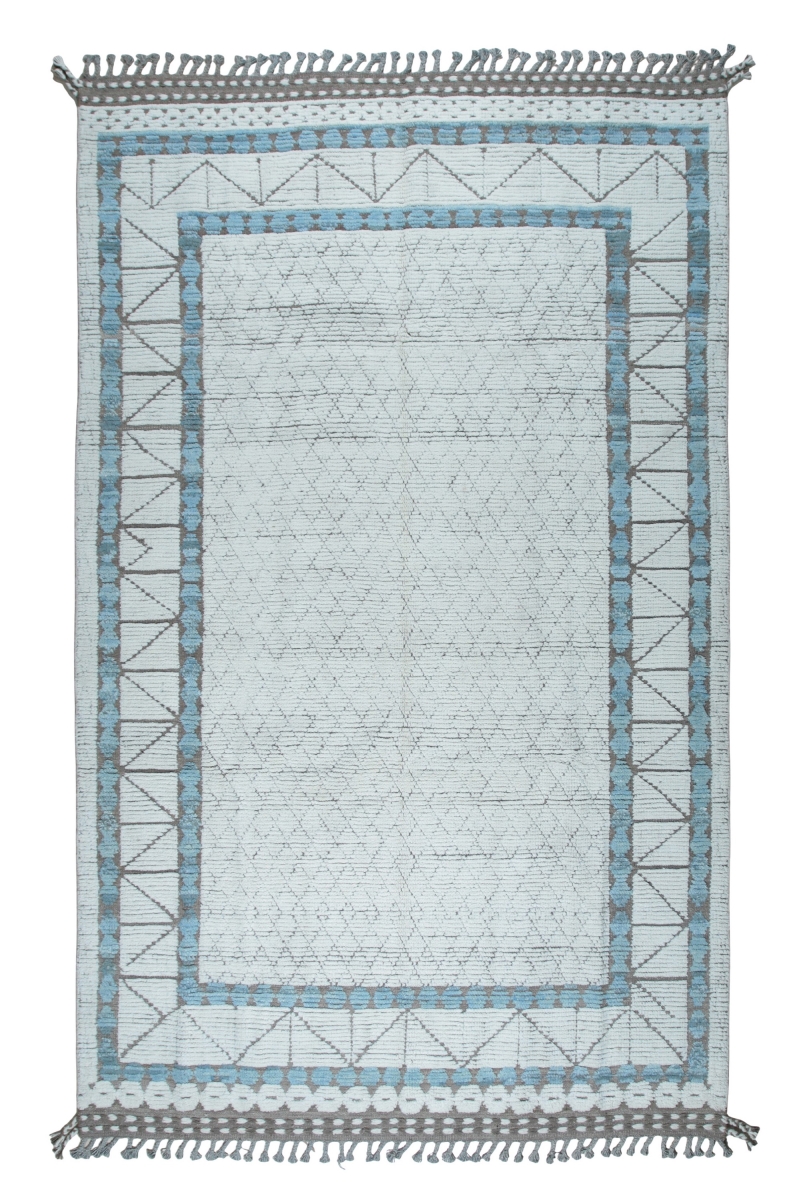 ID05IV8X11 8 x 11 ft. Ivory Elegant & Timeless Hand-Knotted Wool Contemporary Marrakech Handspun Rectangle Area Rug