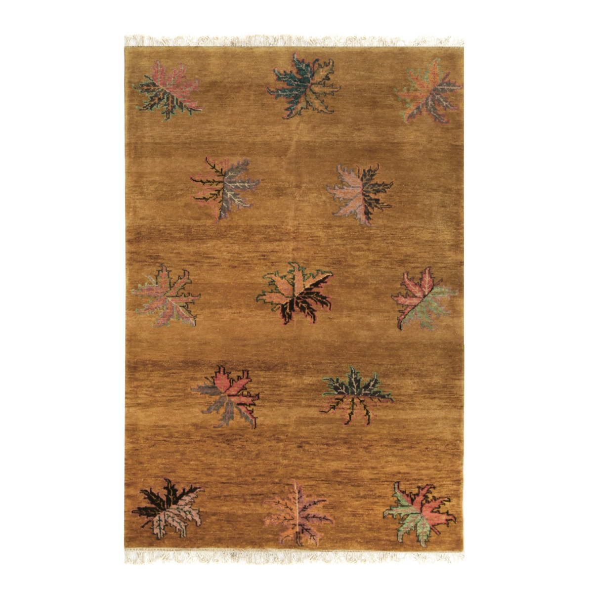 F114BBN8X10 8 x 10 ft. Brown Luxurious & Elegant Handmade Wool Ningxia Rectangle Area Rug