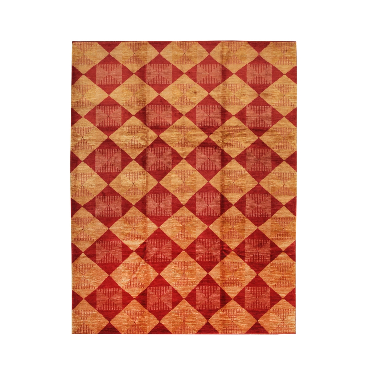 FA7062RD8X10 8 x 10 ft. Red Transitional All-Over Turkish Knot Rectangle Area Rug