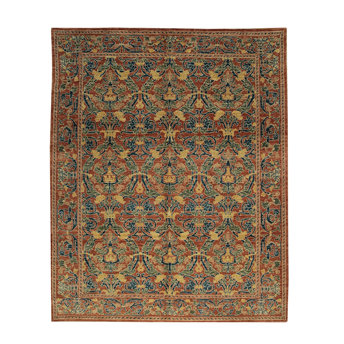 FASP057RD9X12 9 x 12 ft. Red Handwoven Wool Spanish Style Rectangle Area Rug
