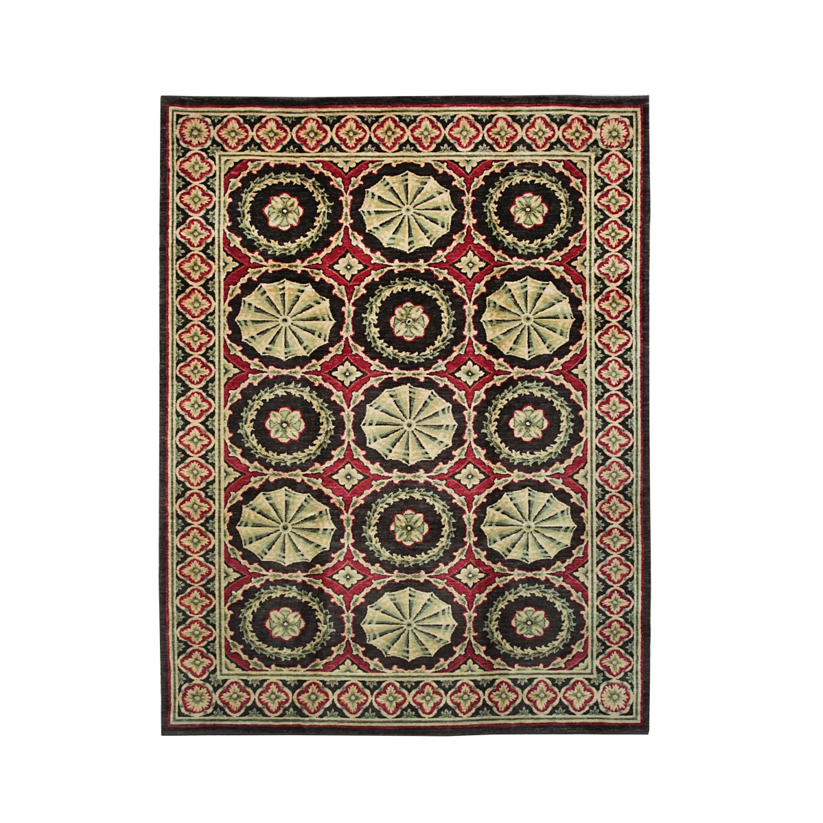 FASP069RD12X16 12 x 16 ft. Red Handwoven Wool Spanish Style Runner Area Rug