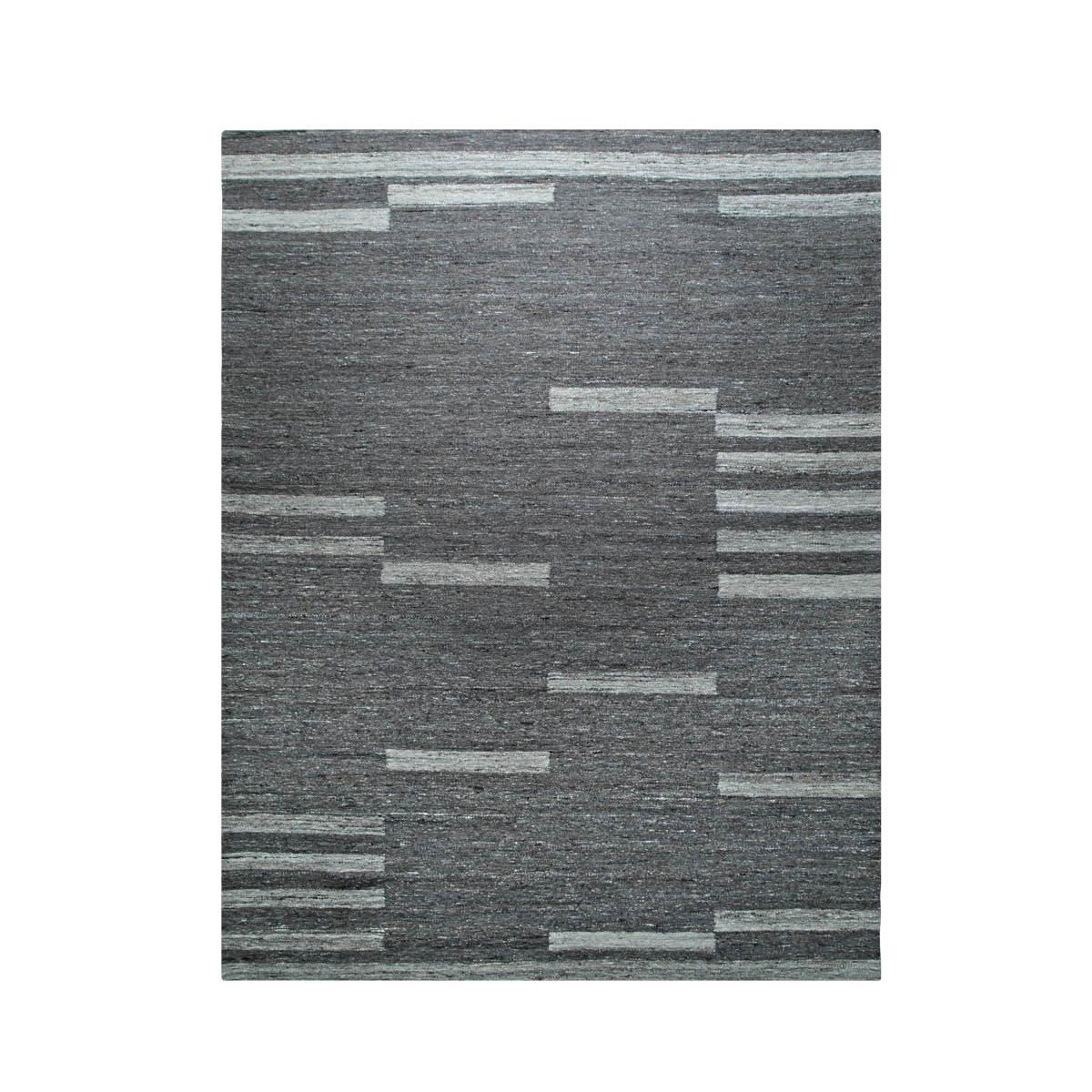 BCE193BN6X9 6 x 9 ft. Gray Hand-Woven Wool Contemporary Flat Rectangle Area Rug