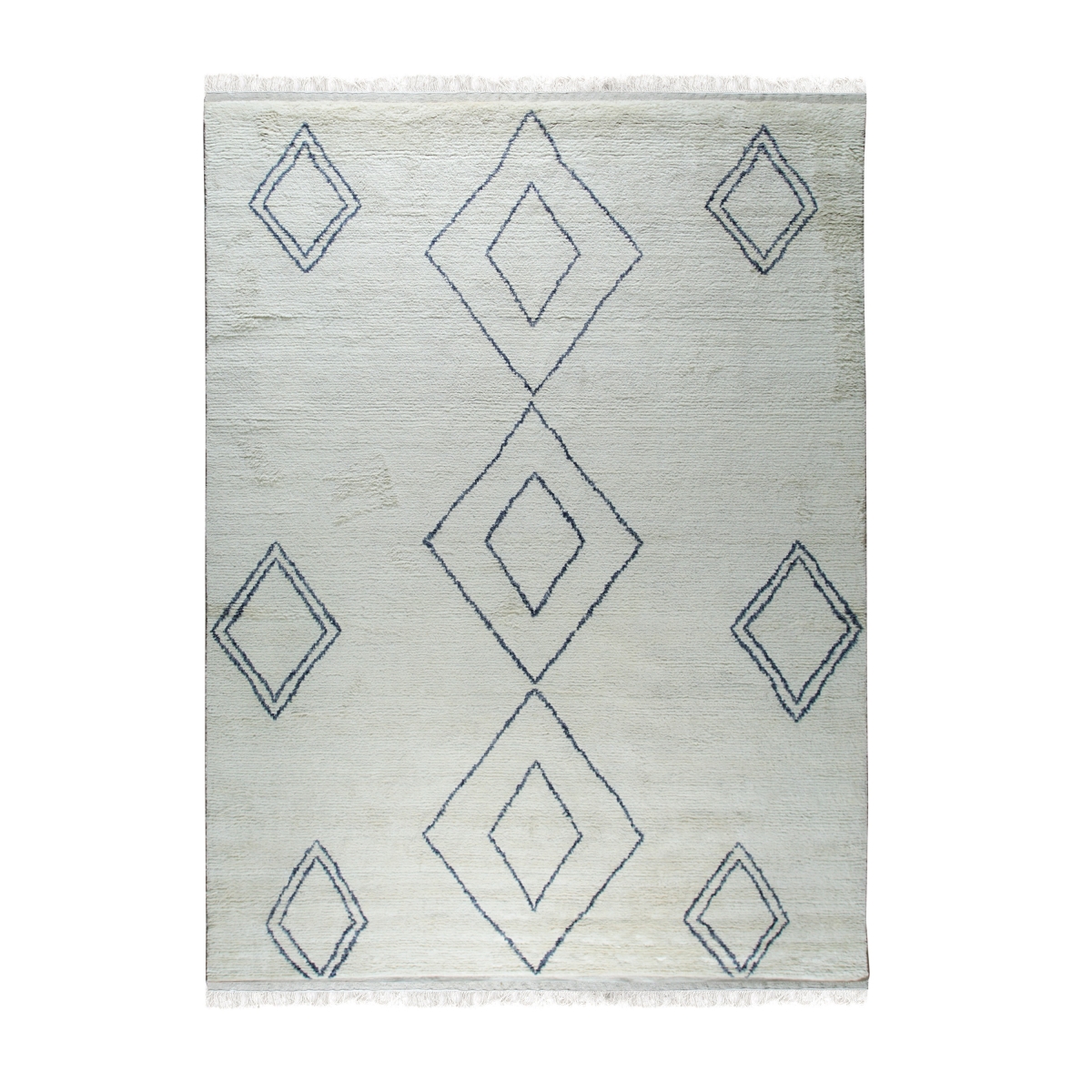 DO26IV8X10 8 x 10 ft. Luxurious & Stylish Ivory Hand-Knotted Wool Moroccan Rectangle Area Rug