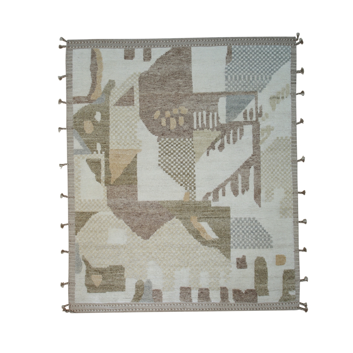 KB4037MU6X9 6 x 9 ft. Multi Color Hand-Knotted Wool Hand-Spun Rectangle Area Rug