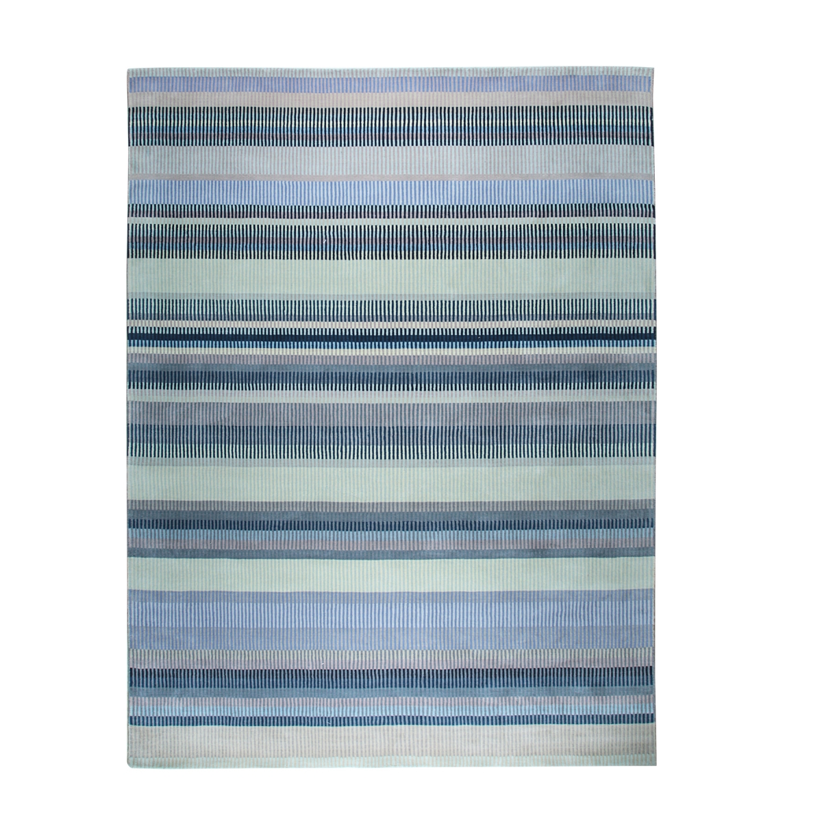 FLX03MA9X12 9 x 12 ft. Mauve Hand-Knotted Wool Striped Rectangle Area Rug
