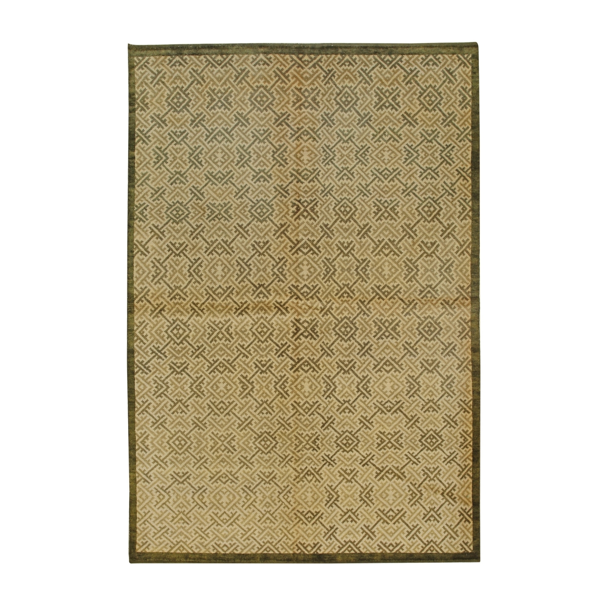 FAF134BK3X18 3 x 18 ft. Black Handmade Wool Ningxia Rectangle Area Rug