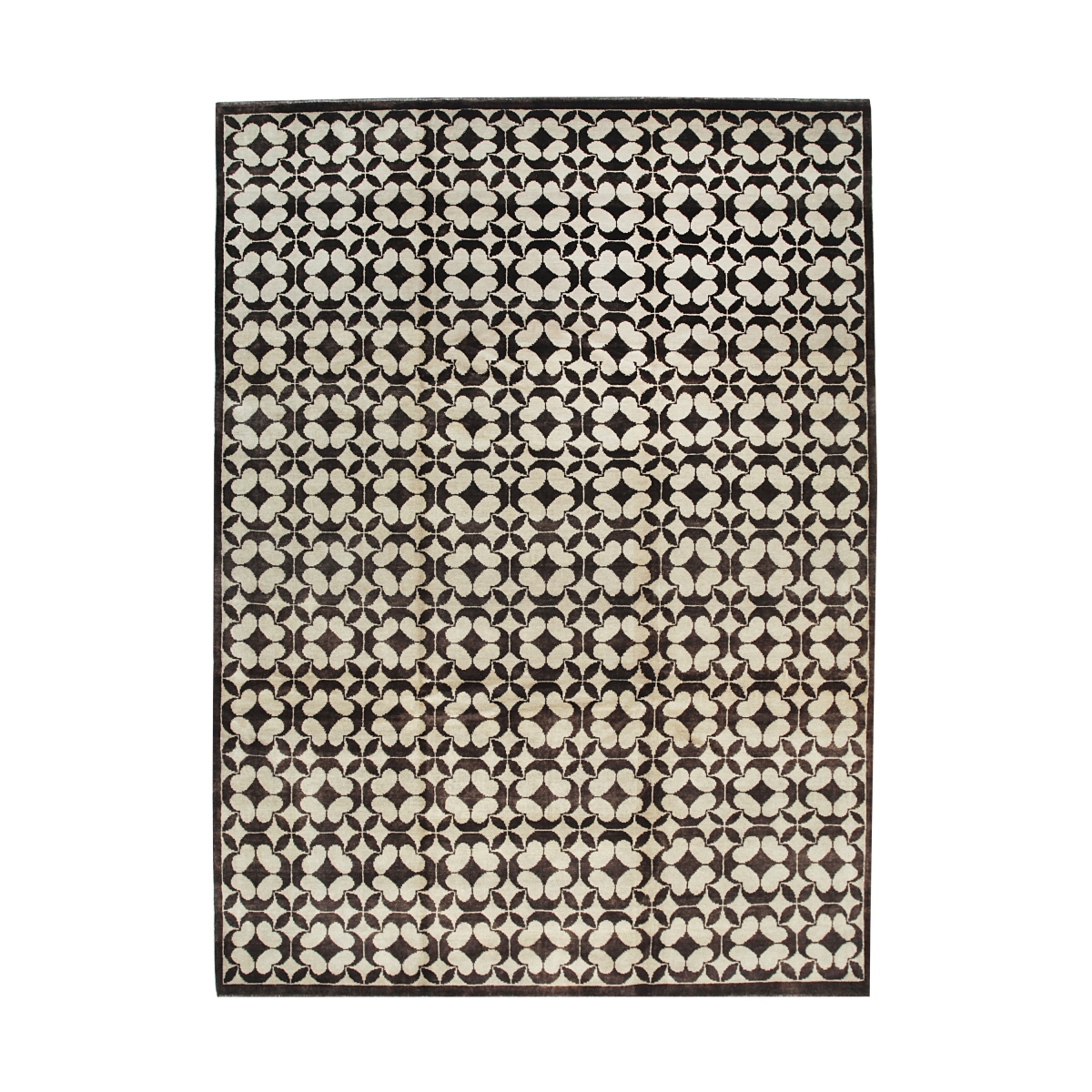 FAF156BK10X14 10 x 14 ft. Black Transitional Geometric Ningxia Rectangle Area Rug