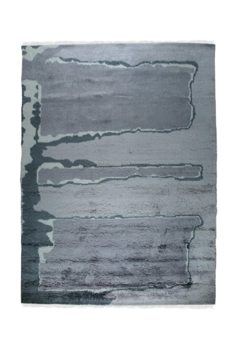 AK05PL9X12 9 x 12 ft. Purple Hand-Knotted Wool Art Deco Rectangle Area Rug