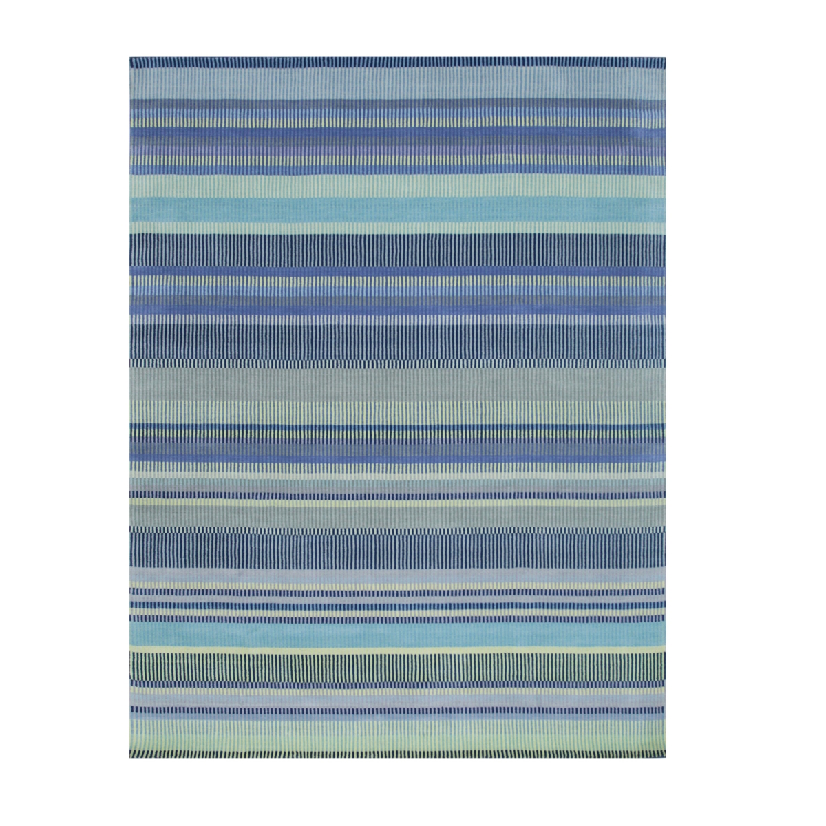 FLX04GA9X12 9 x 12 ft. Lavender Hand-Knotted Wool Striped Rectangle Area Rug