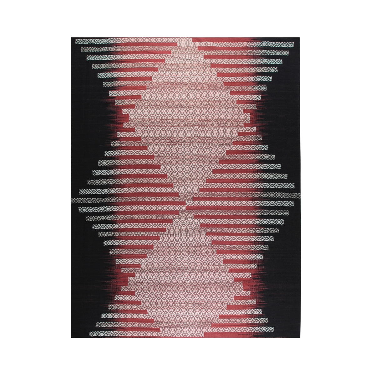 VW29RD8X10 8 x 10 ft. Red & Black Modern Transitional Flatweave Rectangle Area Rug