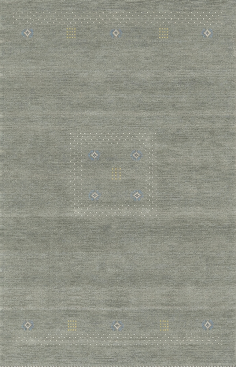 SC01GY4X6 4 x 6 ft. Hand-Knotted Wool Gray Modern Solid Loom Rectangle Area Rug
