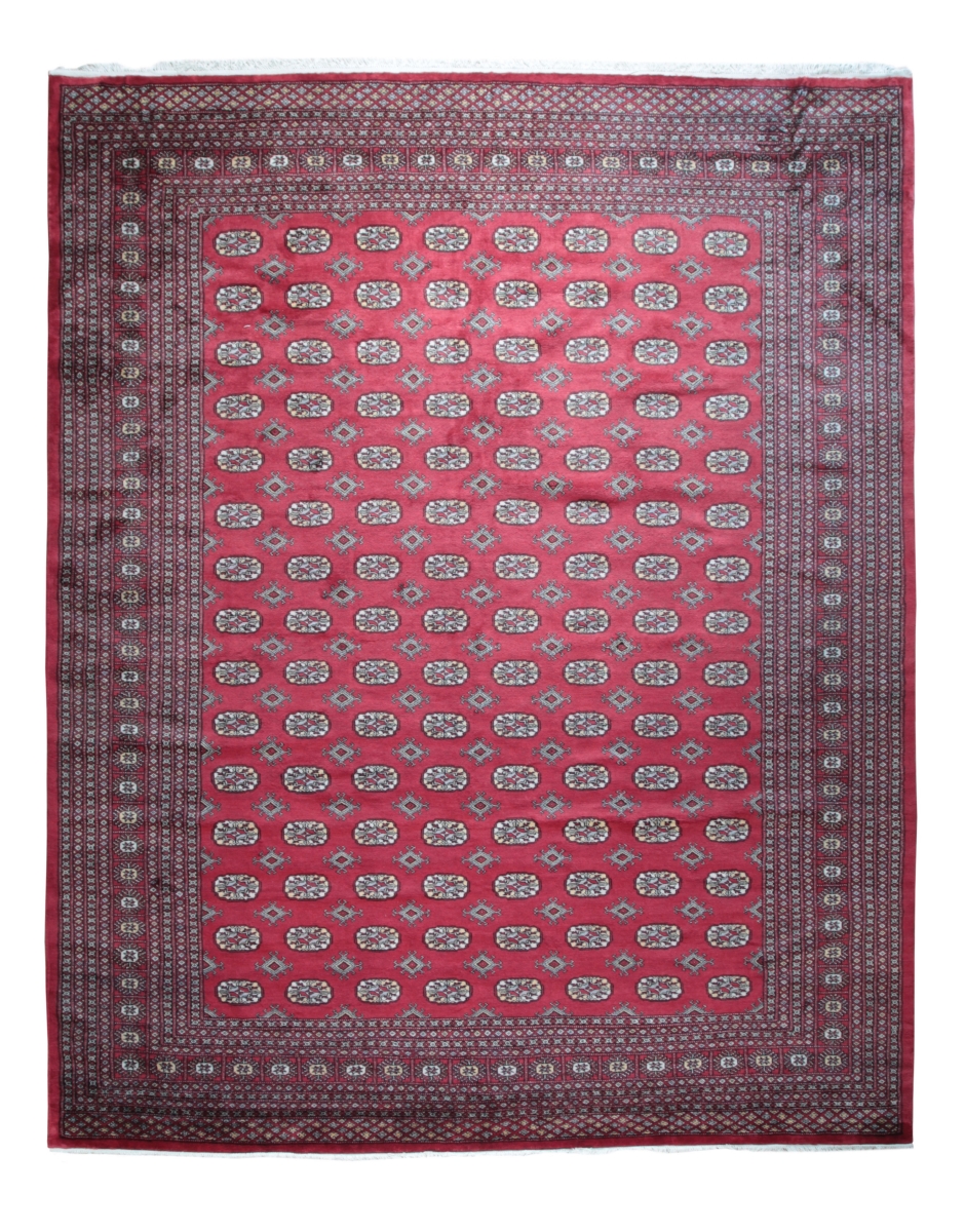 KAS001RD6X9 6 x 9 ft. Elegant Red Hand-Knotted Wool Bukhara Rectangle Area Rug