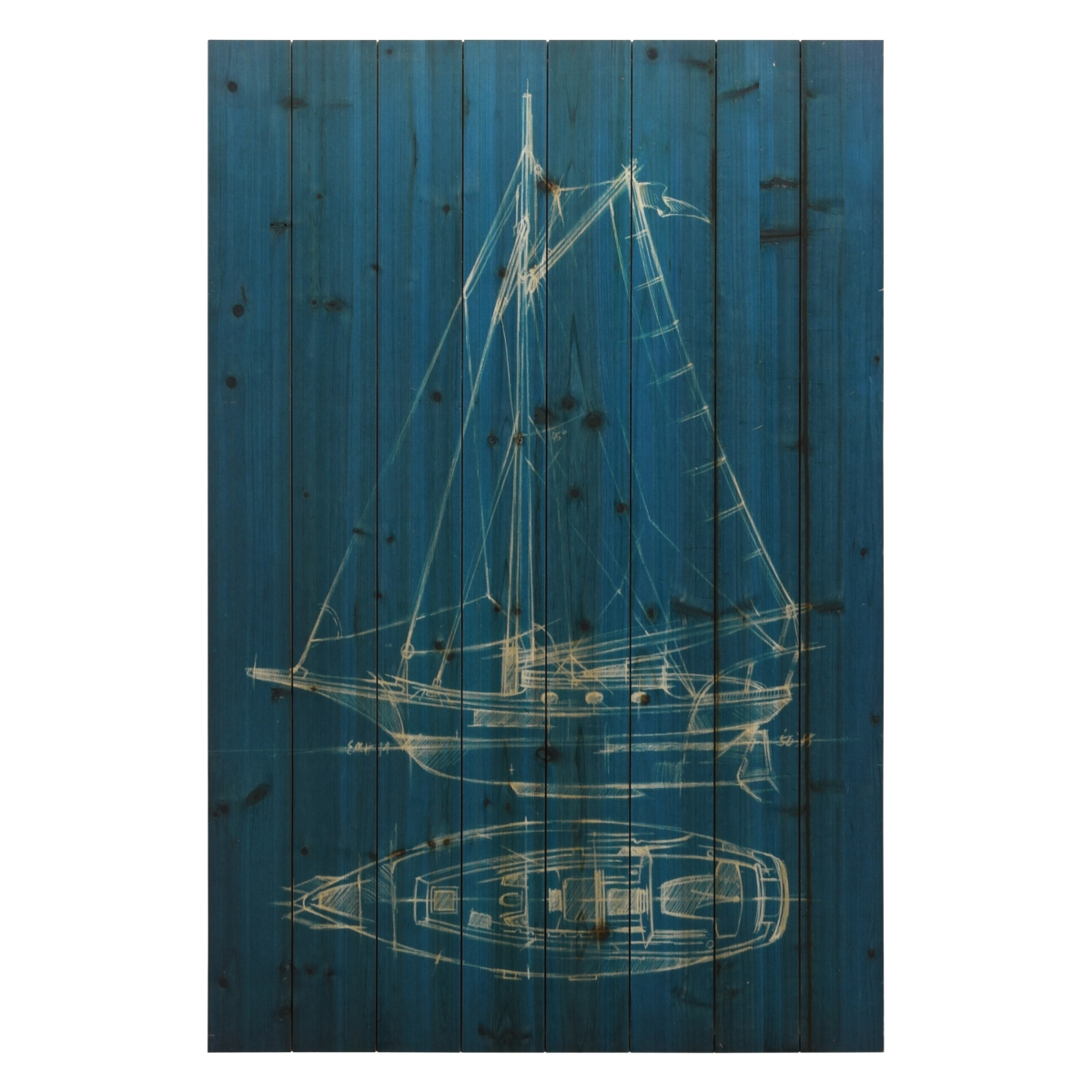 Picture of Empire Art Direct ADL-114447-4530 Fine Art Giclee Printed on Solid Fir Wood Planks - Sailing 2