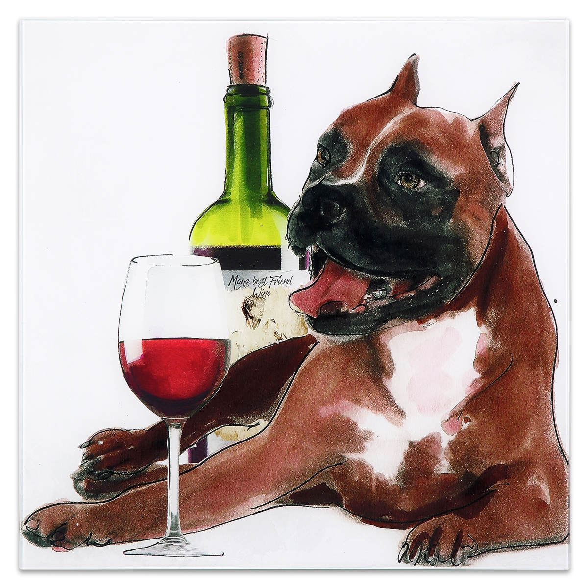 Picture of Empire Art Direct TMP-JP415-2020 Frameless Free Floating Tempered Glass Art by EAD Art Coop - Happy Hour