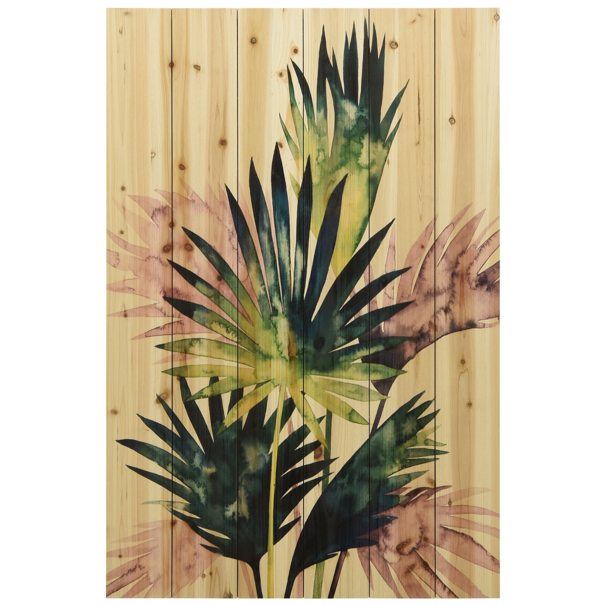 Picture of Empire Art Direct ADL-125090-3624 36 x 24 in. Twilight Palms III Arte De Legno Digital Print on Solid Wood Wall Art