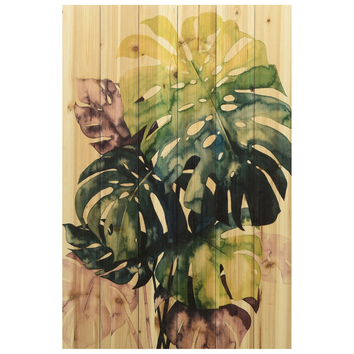 Picture of Empire Art Direct ADL-125091-3624 36 x 24 in. Twilight Palms IV Arte De Legno Digital Print on Solid Wood Wall Art