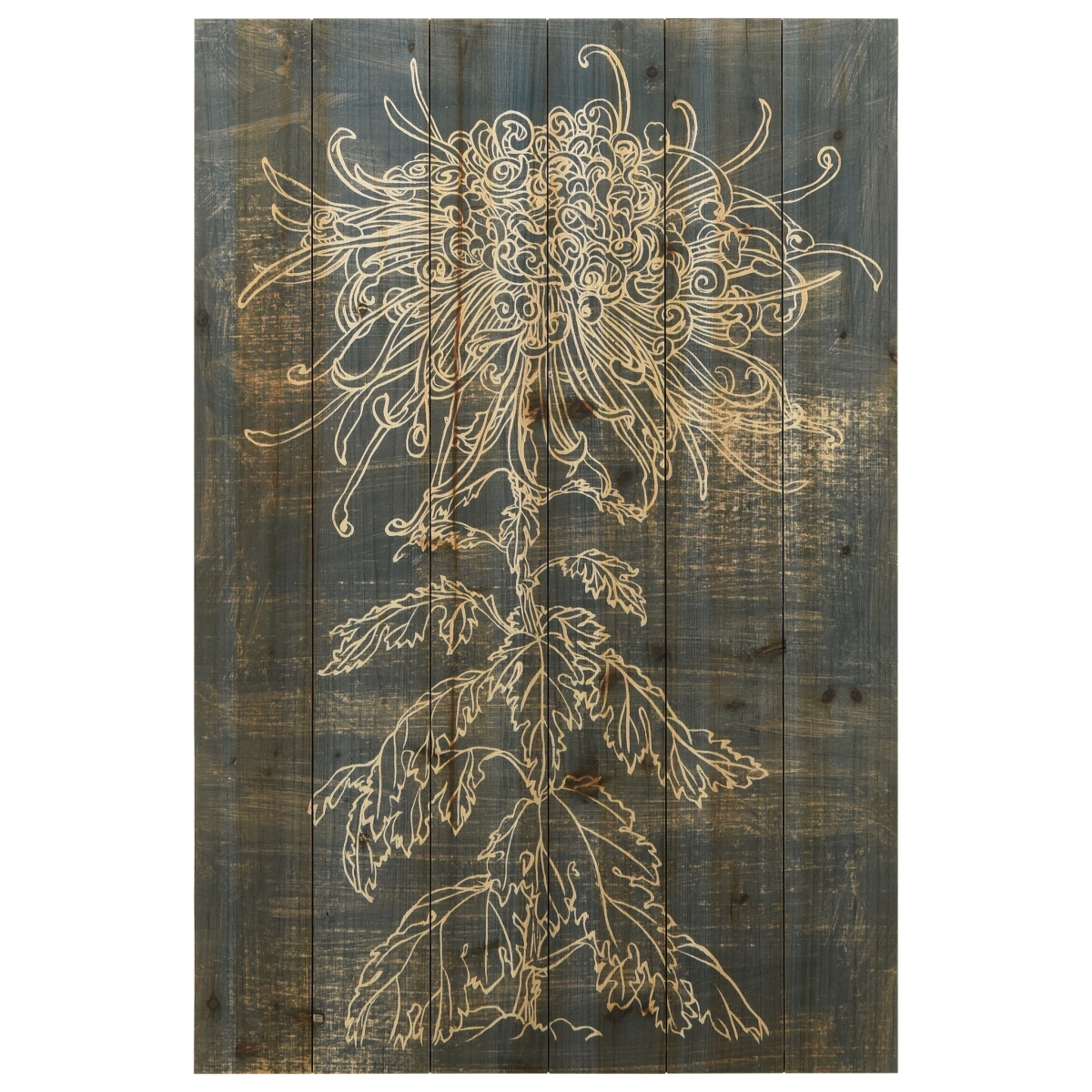 Picture of Empire Art Direct ADL-132030-3624 36 x 24 in. Indigo Dance Arte De Legno Digital Print on Solid Wood Wall Art