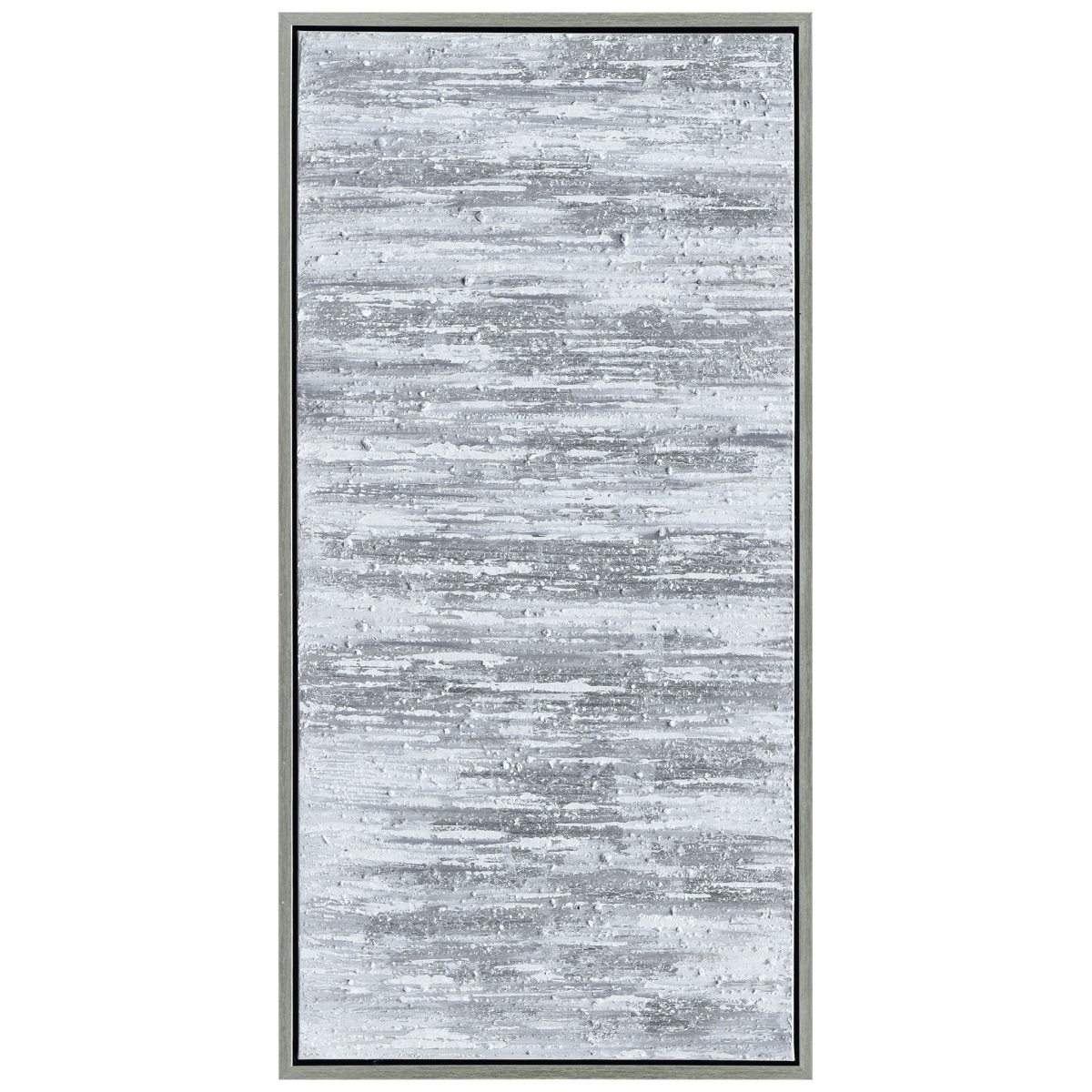 Picture of Empire Art Direct MAR-CB6679-2448 Silver Frequency Textured Metallic Hand Painted Wall Art