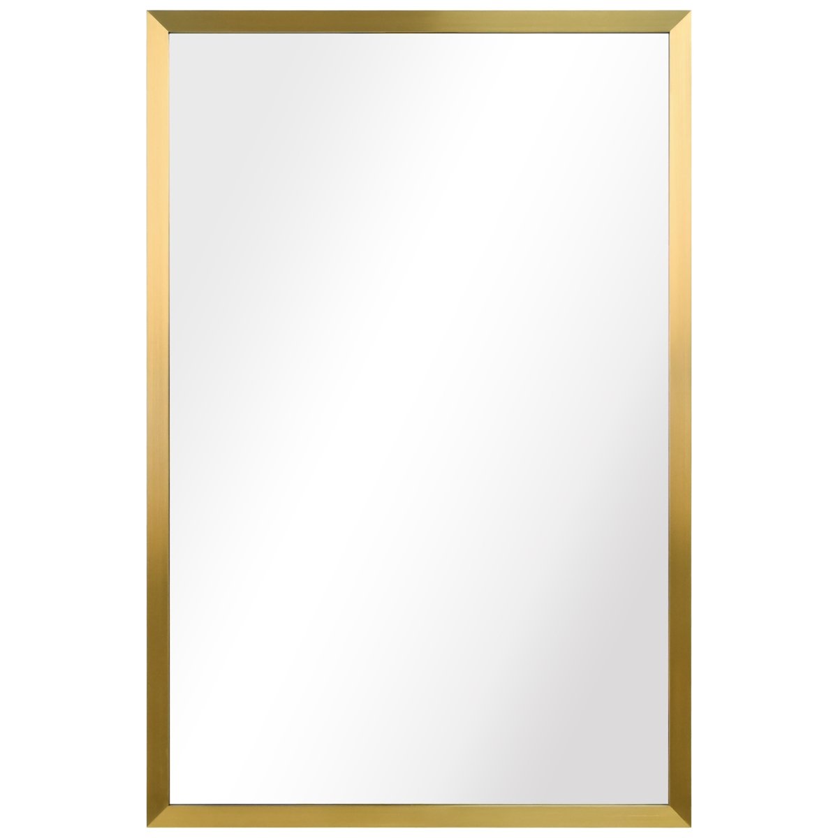 PSM-70107-2436 Contempo Brushed Gold Stainless Steel rectangular Wall Mirror -  Empire Art Direct