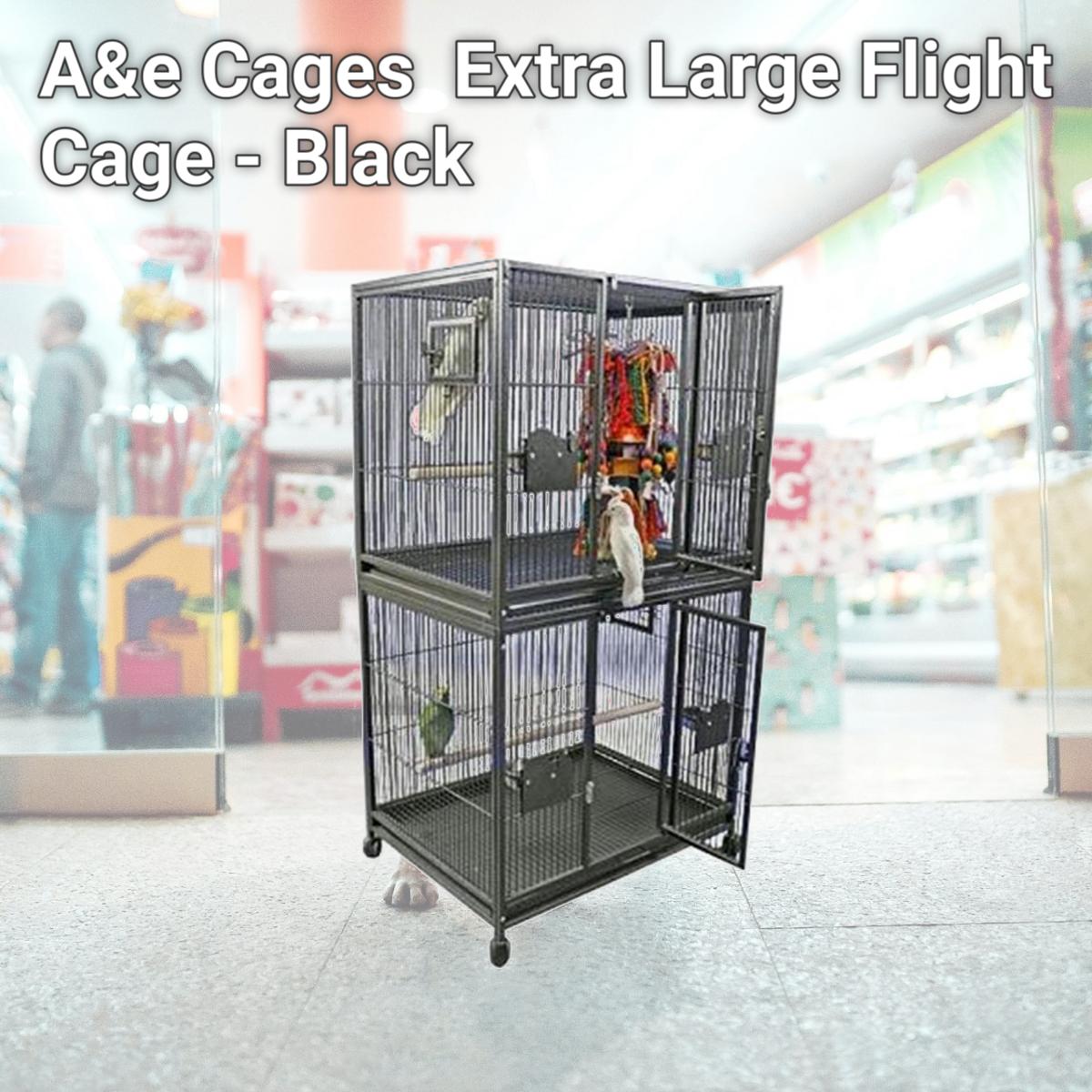 Picture of A&e Cages AE-4030FLB Extra Large Flight Cage - Black