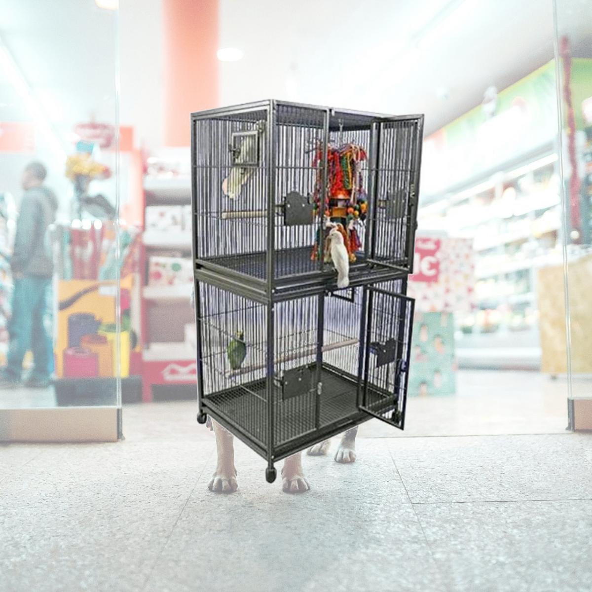 Picture of A&e Cages AE-4030FLB Extra Large Flight Cage - Black