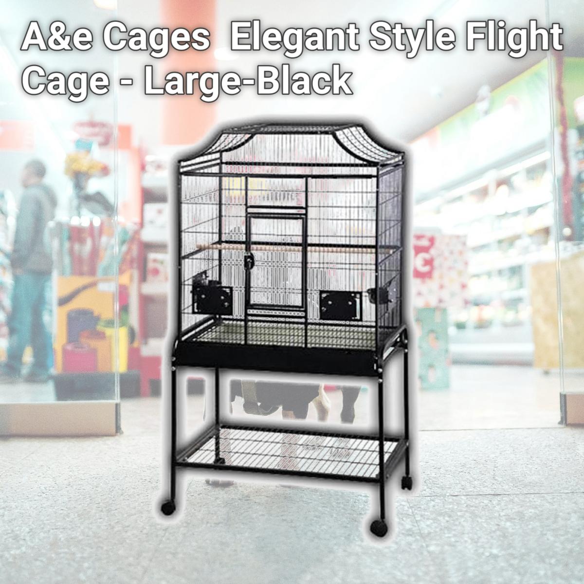 Picture of A&e Cages AE-MA3221FLB Elegant Style Flight Cage - Large-Black