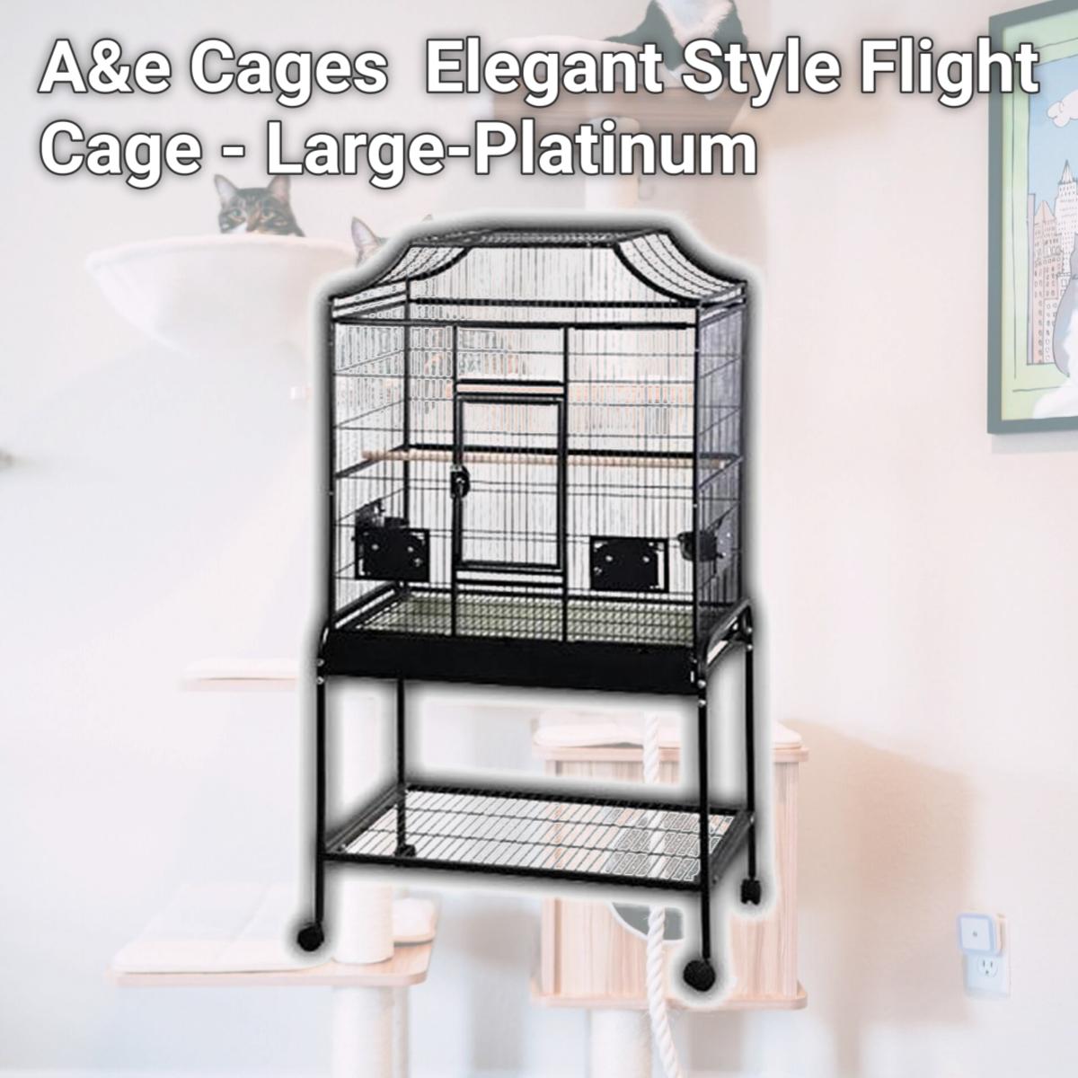 Picture of A&e Cages AE-MA3221FLP Elegant Style Flight Cage - Large-Platinum