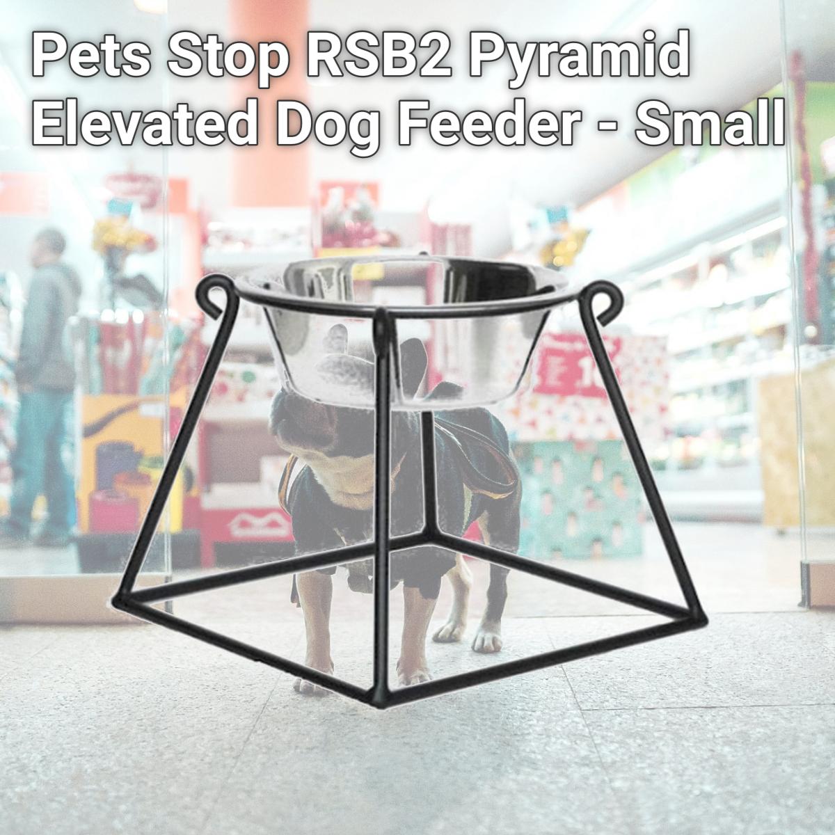 Picture of Pets Stop RSB2 Pyramid Elevated Dog Feeder - Small