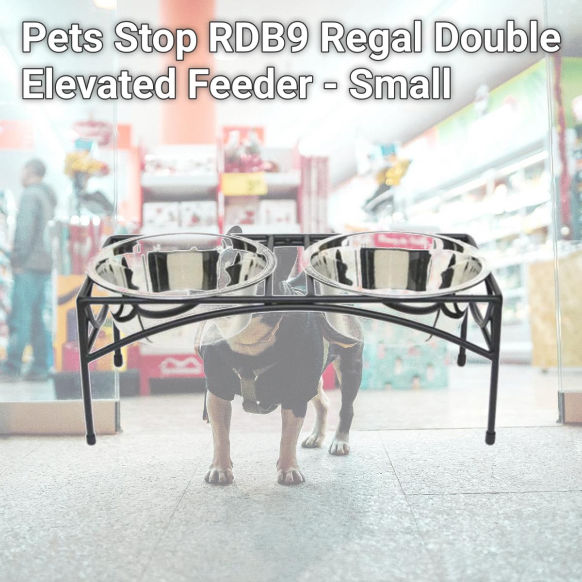 Picture of Pets Stop RDB9 Regal Double Elevated Feeder - Small