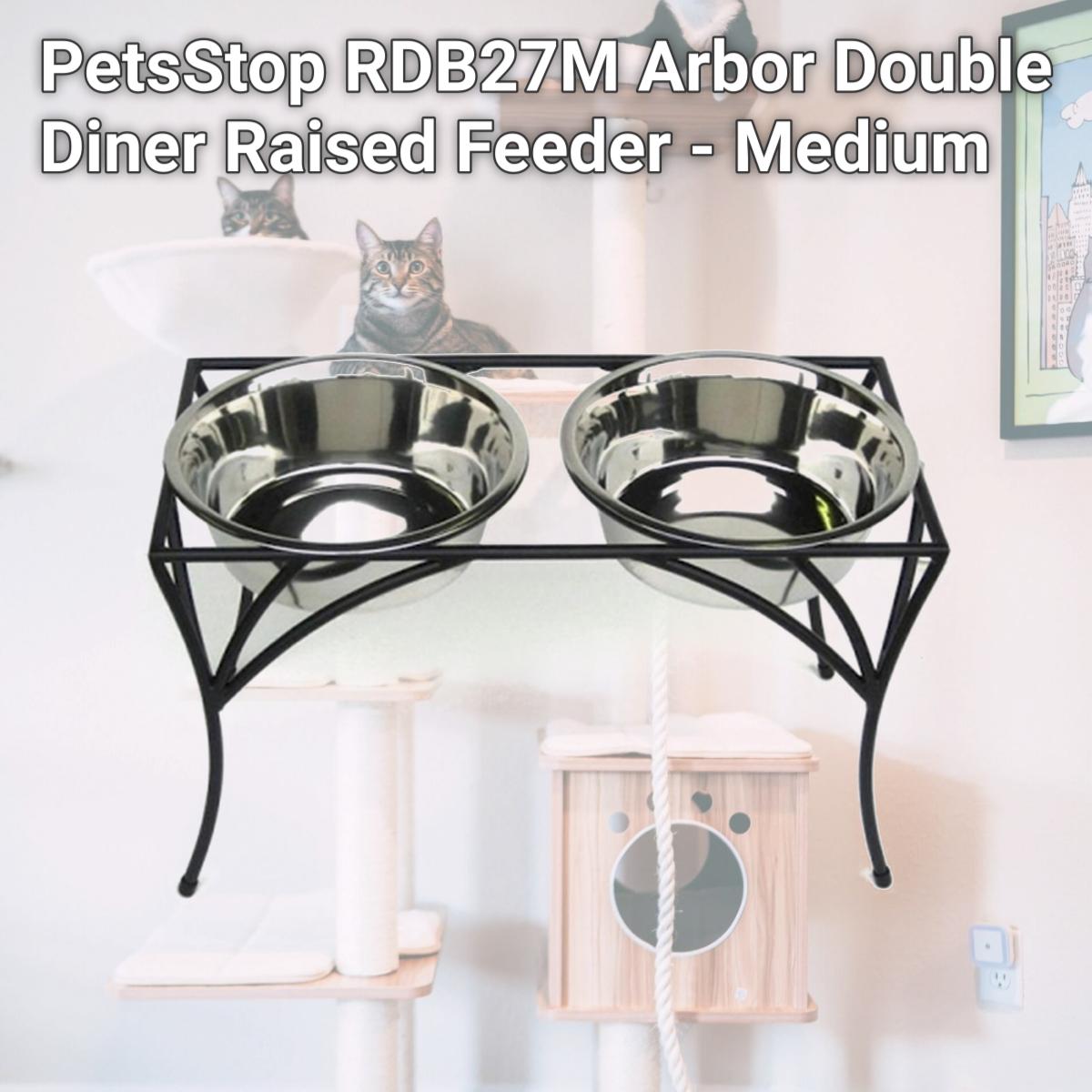 Picture of PetsStop RDB27M Arbor Double Diner Raised Feeder - Medium
