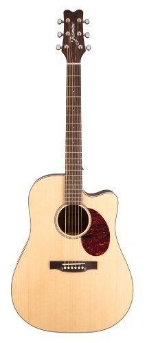 JD37CENAT Jasmine Dreadnought Cutaway AcousticElectric Guitar  Natural