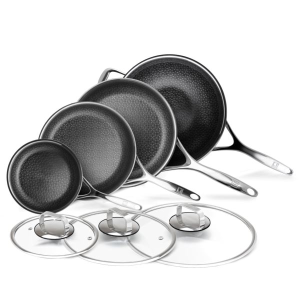 Picture of Livwell DC1065 DiamondClad by Livwell 7-piece Hybrid Nonstick Frying Pan Set