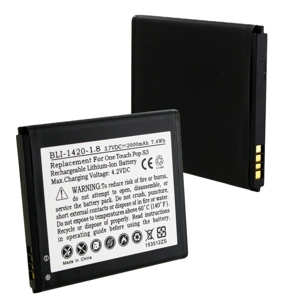 Picture of Empire BLI-1420-1.8BK Alcatel Replacement Battery, 2000mAh, 3.8V