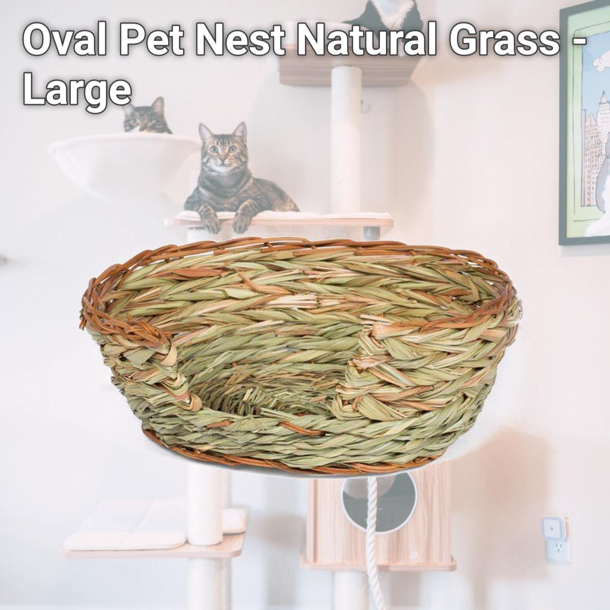 Picture of Prevue Pet Products PP-1072 Oval Pet Nest, Natural Grass - Large