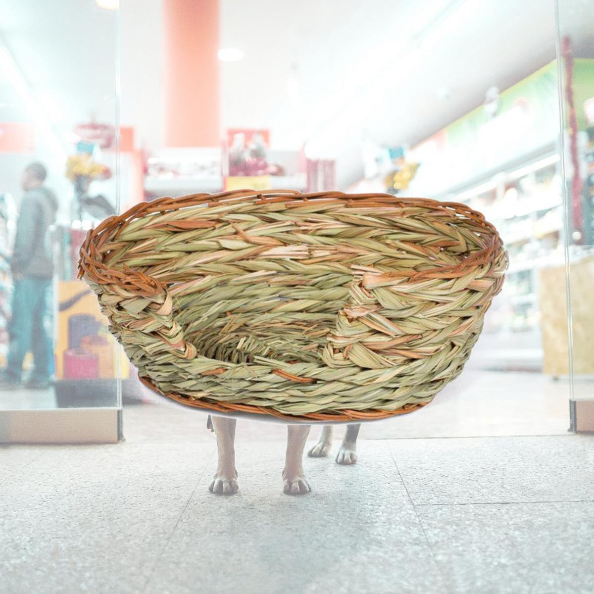 Picture of Prevue Pet Products PP-1072 Oval Pet Nest, Natural Grass - Large