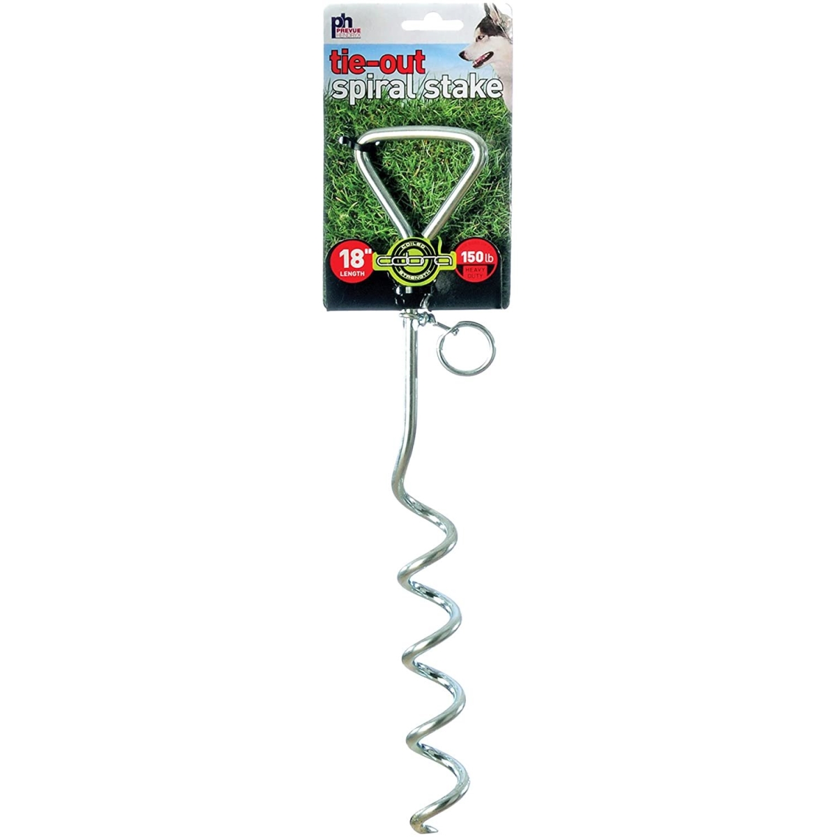 Picture of Prevue Pet Products PP-2111 18 in. Heavy Duty Spiral Tie-Out Stake&#44; Stainless Steel