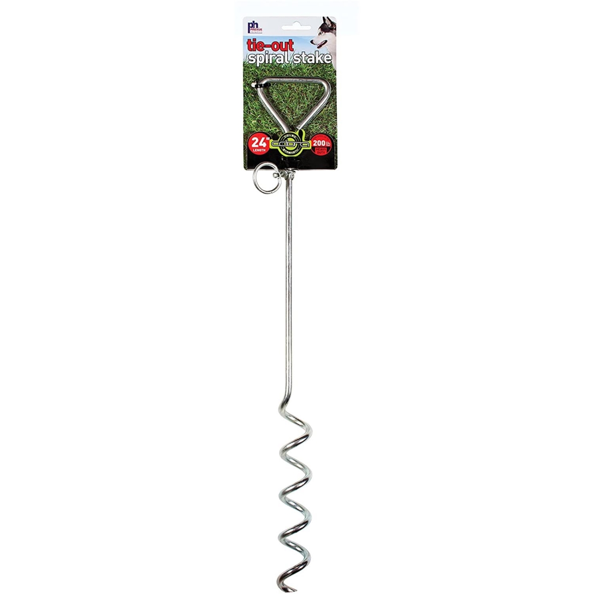 Picture of Prevue Pet Products PP-2112 24 in. Heavy Duty Spiral Tie-Out Stake&#44; Stainless Steel
