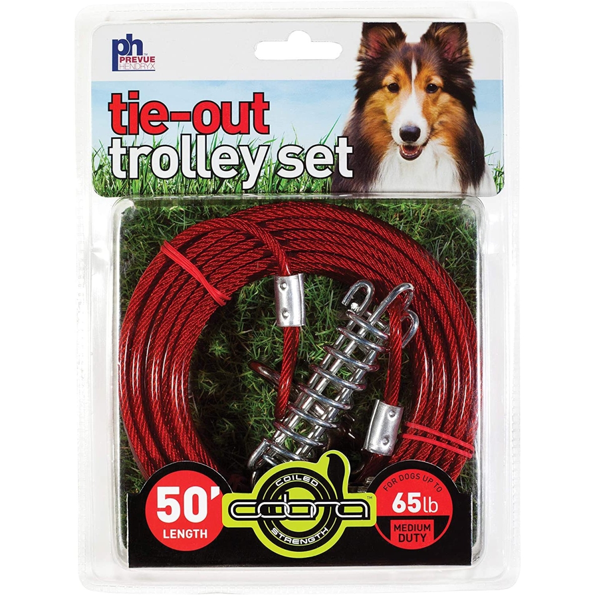 Picture of Prevue Pet Products PP-2124 50 ft. Tie-Out Cable Trolley Set&#44; Red