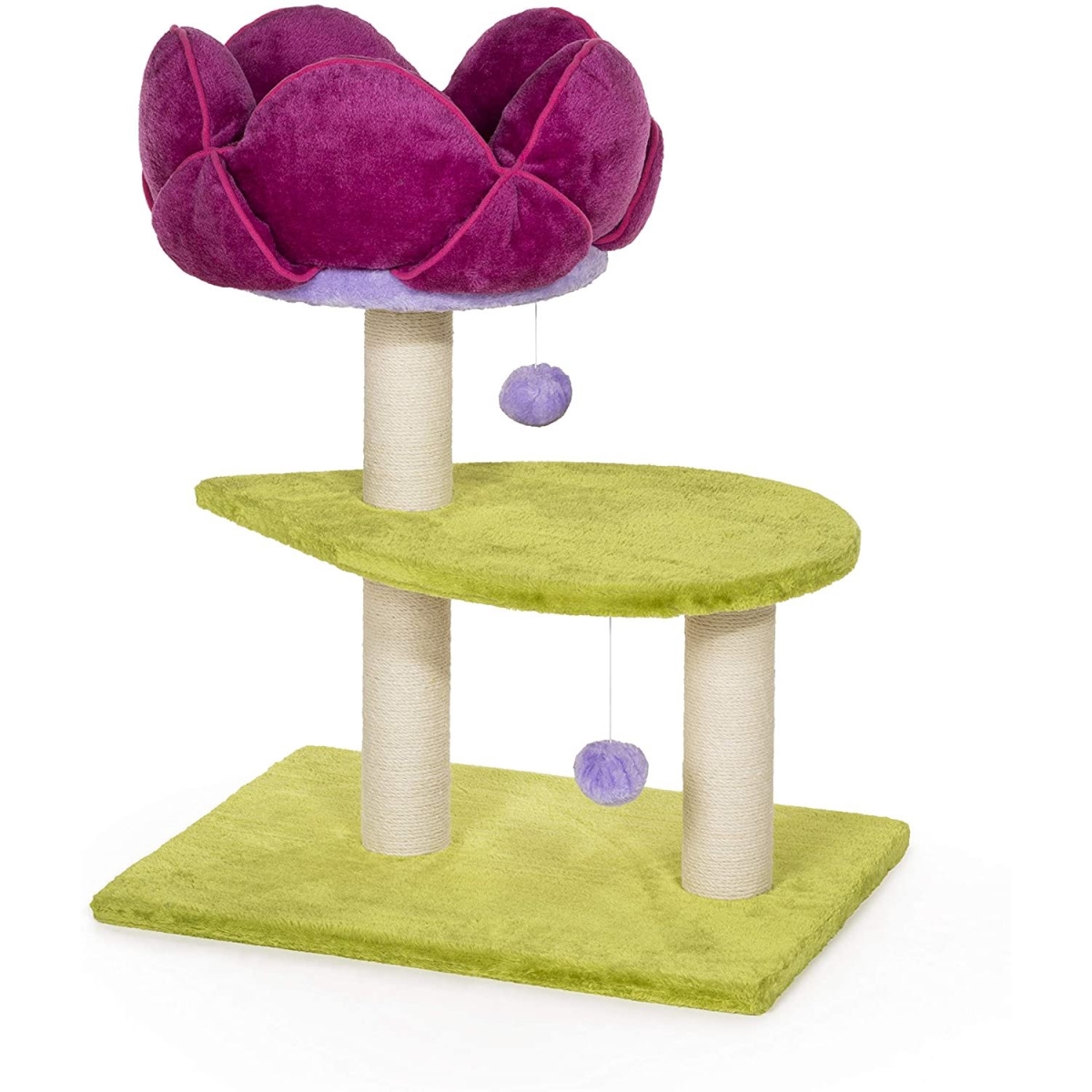 Picture of Prevue Pet Products PP-7320 Flower Power Cat Scratching Post&#44; Green & Pink