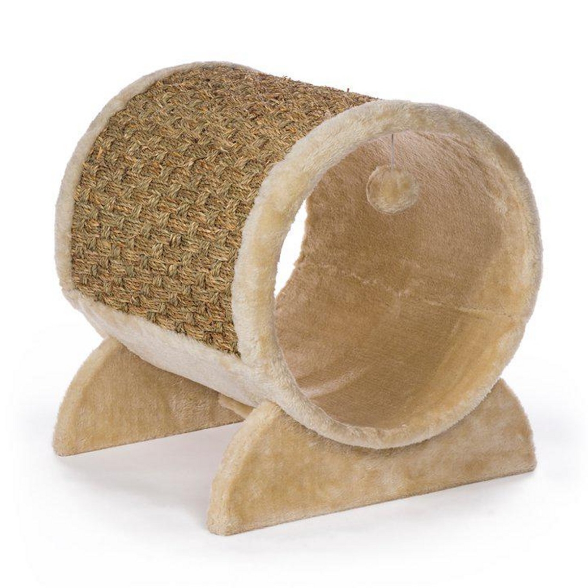 Picture of Prevue Pet Products PP-7383 Kitty Power Paws Plush Cozy Tunnel&#44; Brown & Beige