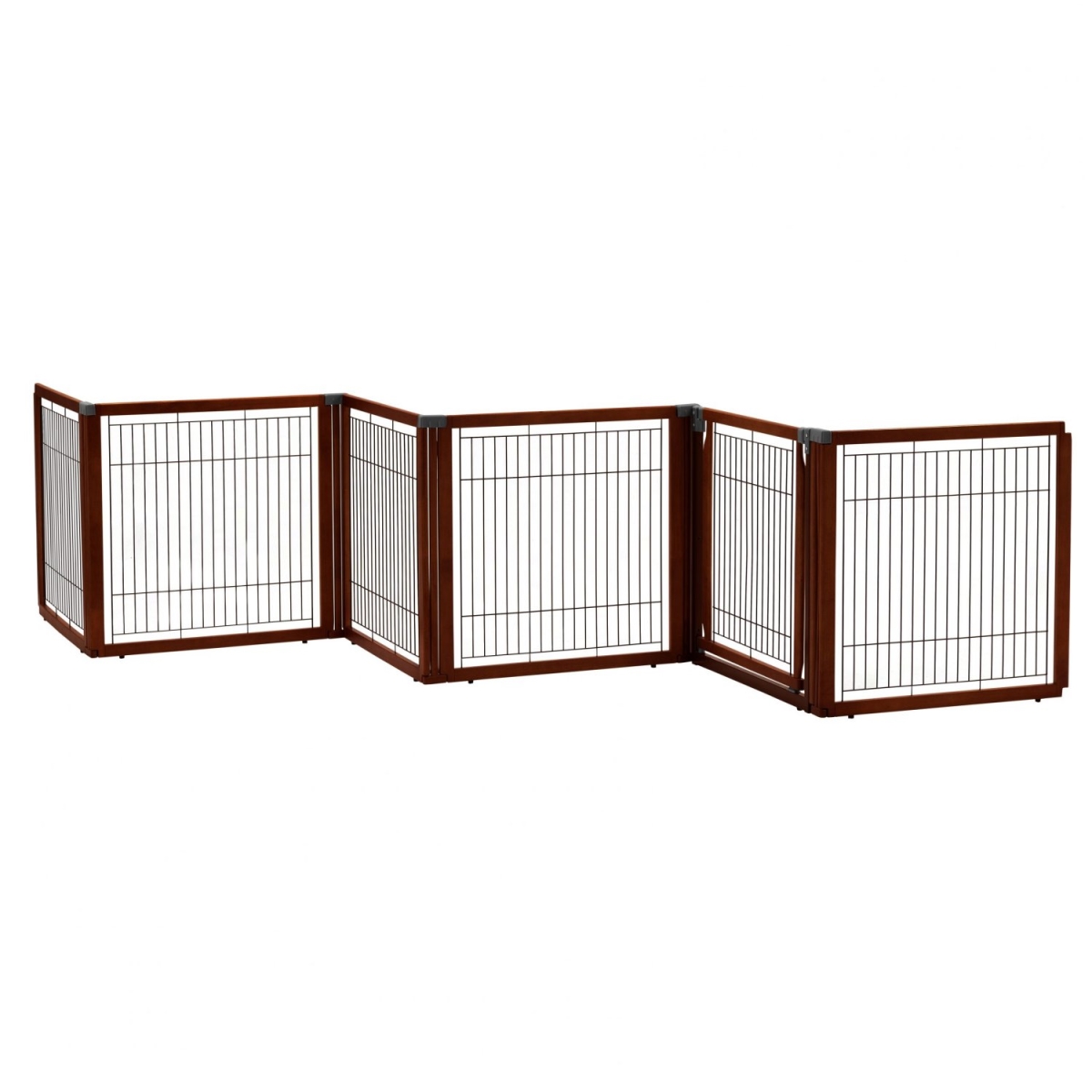Picture of Richell 94960 Convertible Elite 6 Panel Pet Gate&#44; Cherry Brown