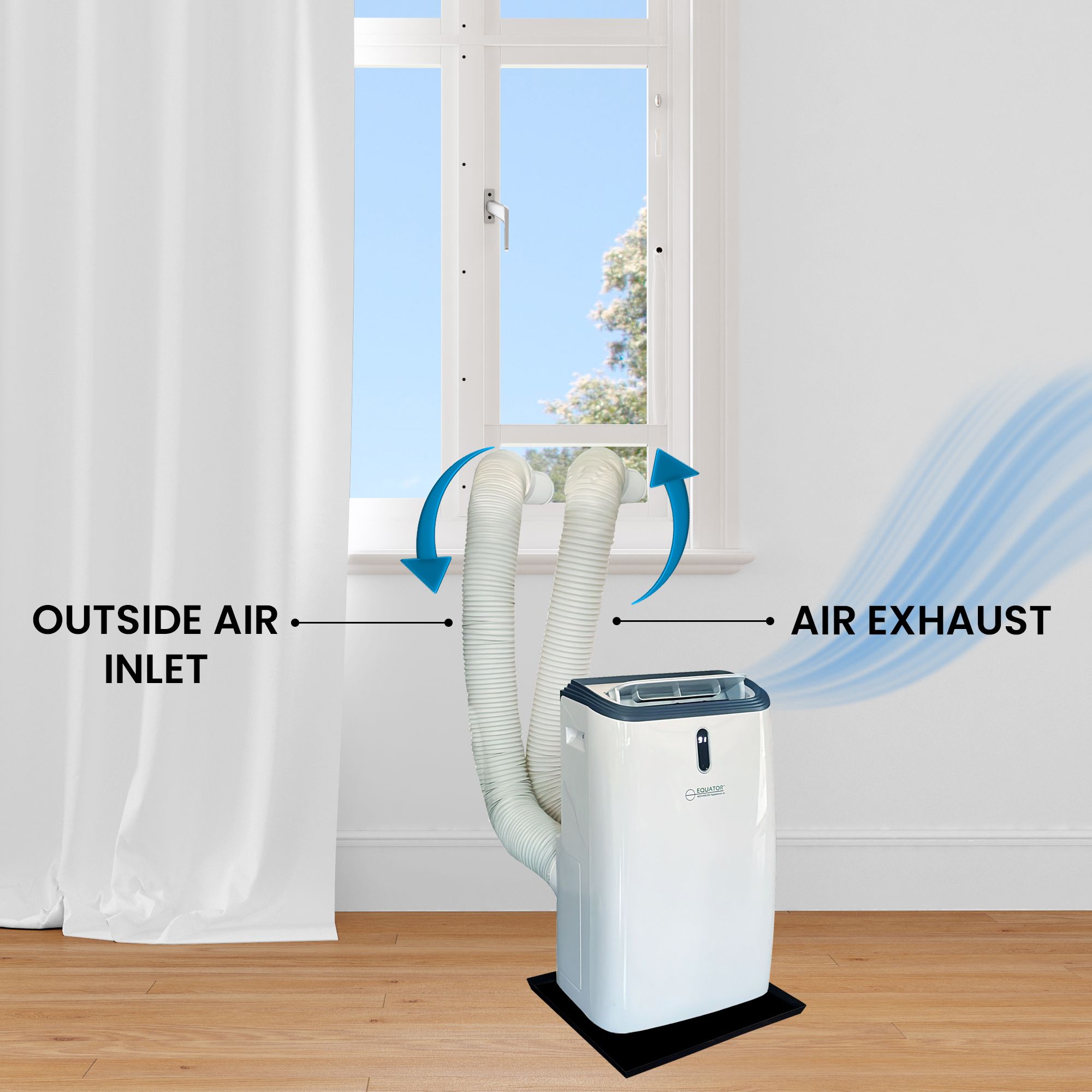 Picture of Equator Advanced Appliances PAC 162 W Equator 16000 BTU Indoor Portable 4-in-1 One Air Conditioner  Air Purifier  Dehumidifier  Heater with Remote