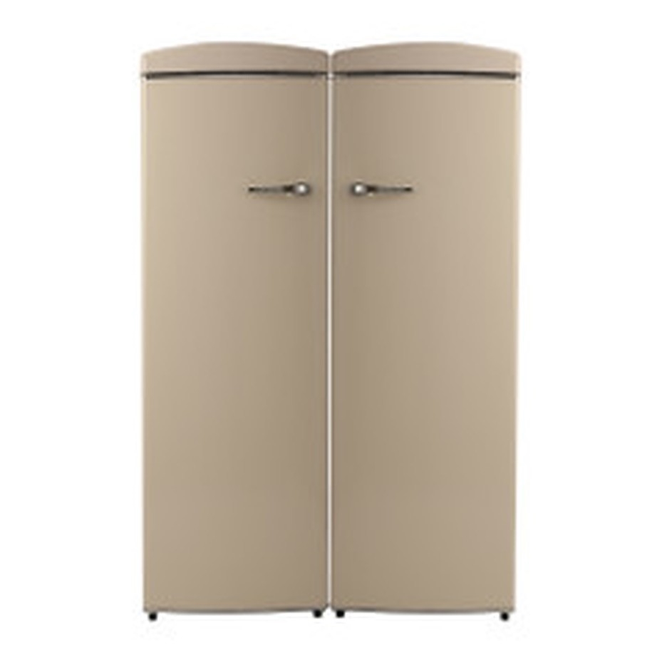 FF 830 C + RR 1100 C Retro Refrigerator Freezer Set in Cream -  ConServ