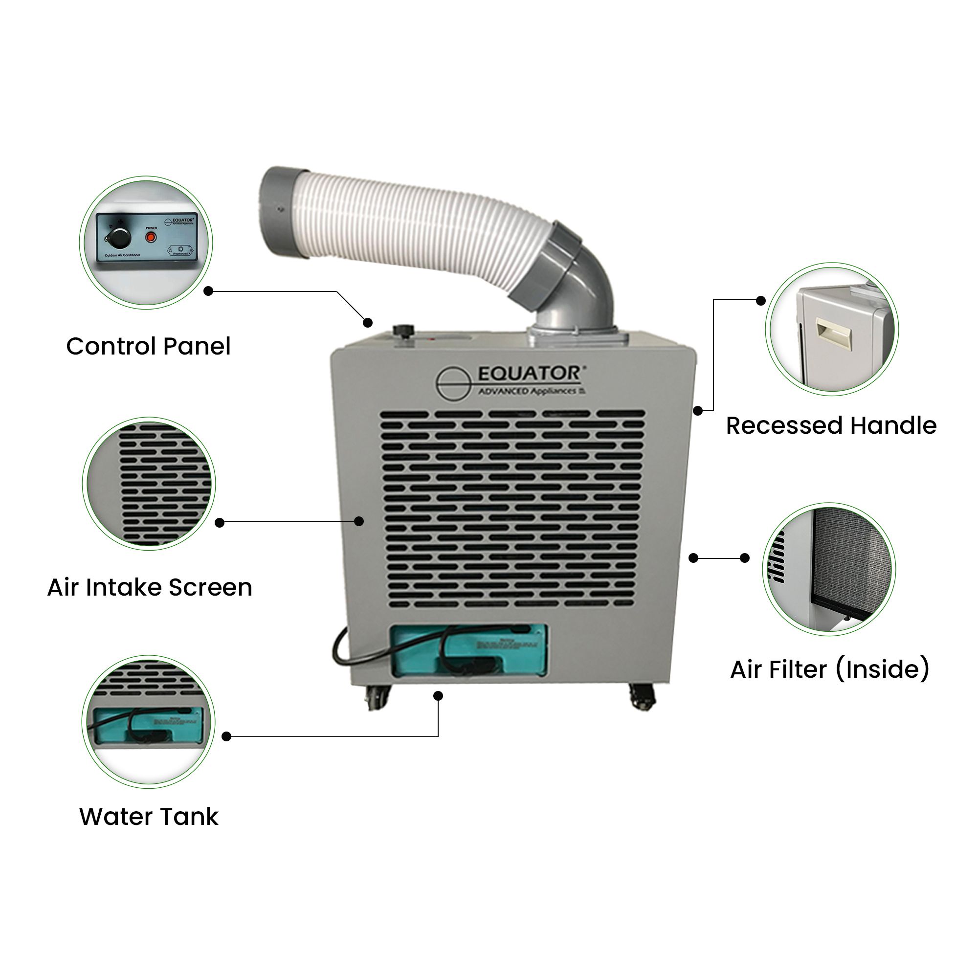 Picture of Equator Advanced Appliances OAC 2000 + DPK 2019 Equator 7000 BTU Outdoor Portable Air Conditioner + Drip Pan Kit