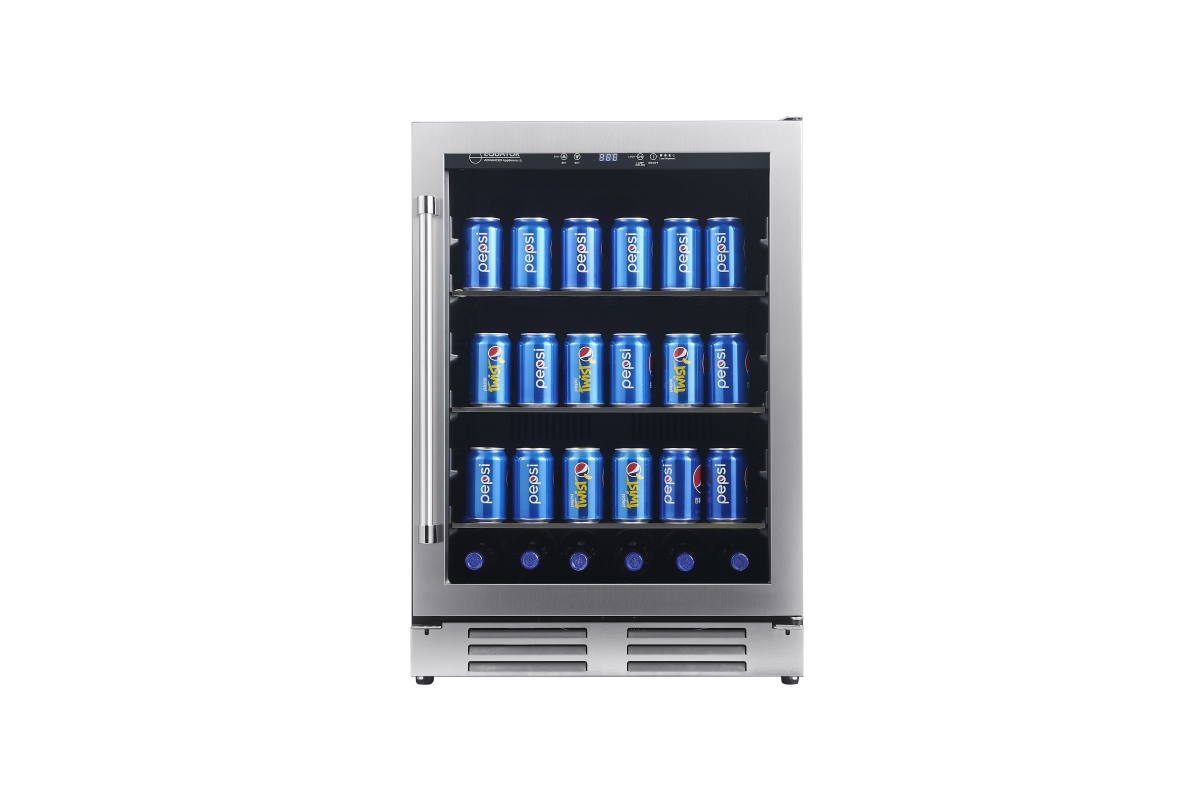 BR 476 Equator 4.76cf 108 Cans Beverage Refrigerator Built-In/Freestanding in Stainless -  Equator Advanced Appliances