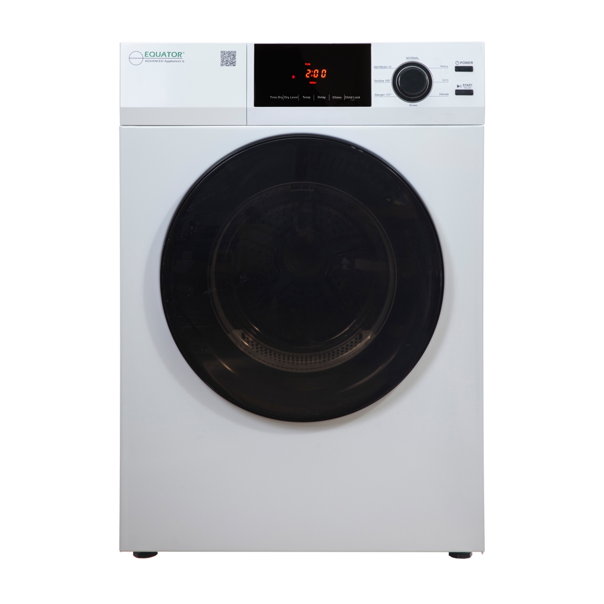 ED 880 Equator 4 cu.ft. 220V Electric Stackable Vented Sensor Dryer Reversible Door -  Equator Advanced Appliances