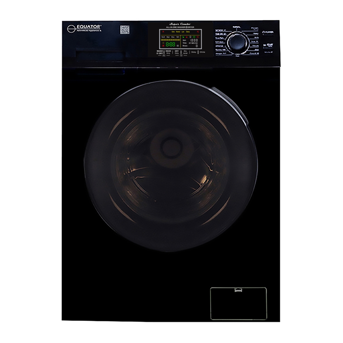 EZ 4700 C Fully Built-in All-in-One Combo Washer-Dryer Ventless 1.62 cf/15lbs 110V Black -  Equator Advanced Appliances, EZ 4700 C Black