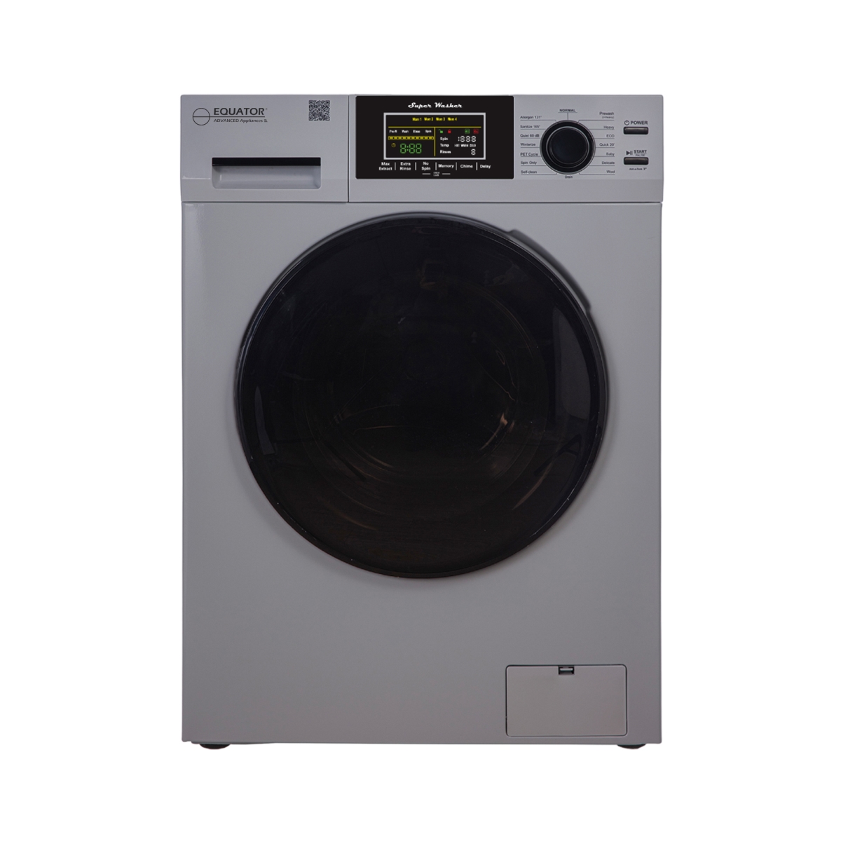 EW 826 S Equator 1.6 cu.ft./15 lbs White 110V Front load Washer 15 programs + Pet Cycle -  Equator Advanced Appliances