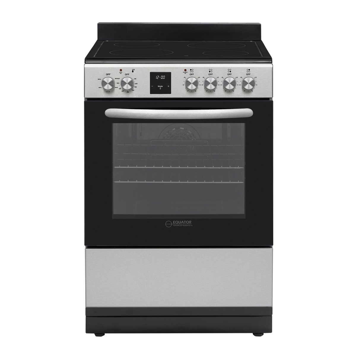 Picture of Equator Advanced Appliances ECR 244 Stainless Equator 24 Freestanding Electric Cooking Range in Stainless with Convection Oven